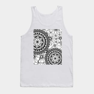 Mandalas over flowers Tank Top